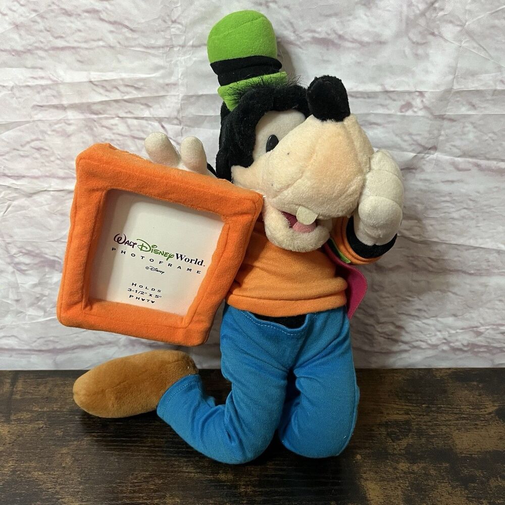Walt Disney World Goofy Plush w/ 3.5x5 Photo Frame NWT Stuffed Toy Collectible